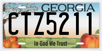 GA license plate CTZ5211