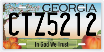 GA license plate CTZ5212