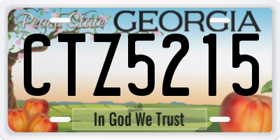 GA license plate CTZ5215