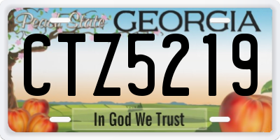 GA license plate CTZ5219