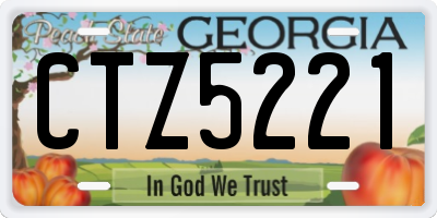 GA license plate CTZ5221