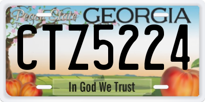 GA license plate CTZ5224