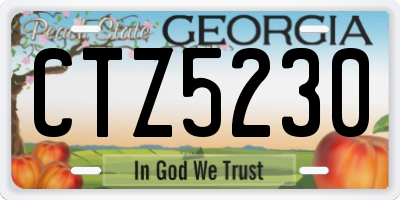 GA license plate CTZ5230