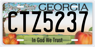 GA license plate CTZ5237