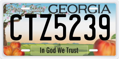GA license plate CTZ5239