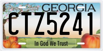 GA license plate CTZ5241