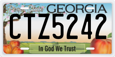 GA license plate CTZ5242