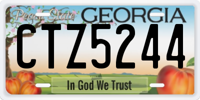 GA license plate CTZ5244