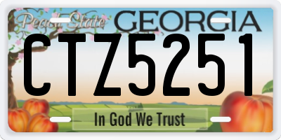 GA license plate CTZ5251
