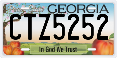 GA license plate CTZ5252