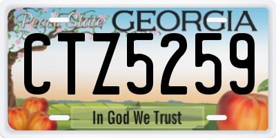 GA license plate CTZ5259