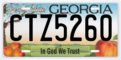 GA license plate CTZ5260