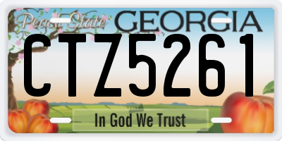 GA license plate CTZ5261