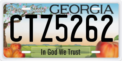 GA license plate CTZ5262