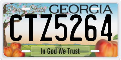 GA license plate CTZ5264