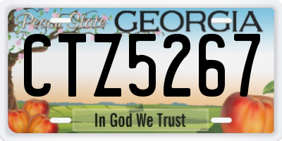 GA license plate CTZ5267