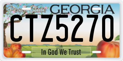 GA license plate CTZ5270