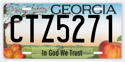 GA license plate CTZ5271