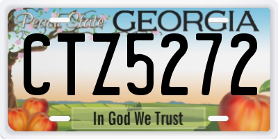 GA license plate CTZ5272