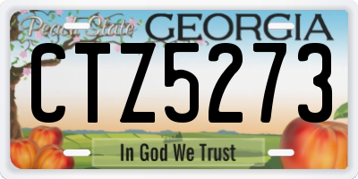 GA license plate CTZ5273