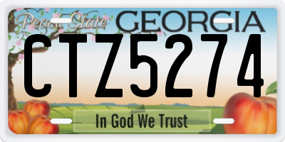 GA license plate CTZ5274