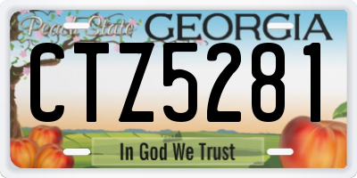 GA license plate CTZ5281