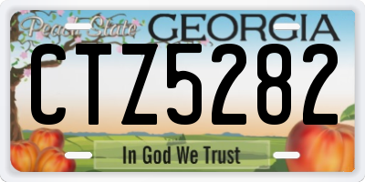 GA license plate CTZ5282