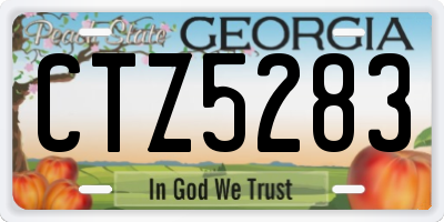 GA license plate CTZ5283