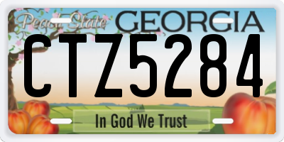 GA license plate CTZ5284