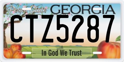GA license plate CTZ5287