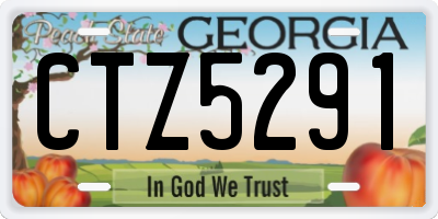 GA license plate CTZ5291