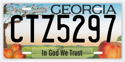 GA license plate CTZ5297