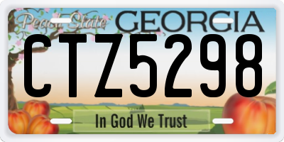 GA license plate CTZ5298