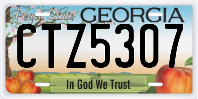 GA license plate CTZ5307