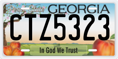 GA license plate CTZ5323