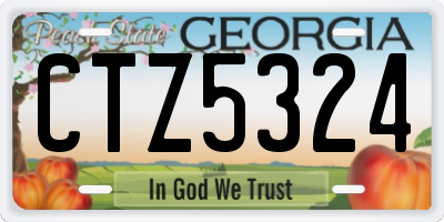 GA license plate CTZ5324