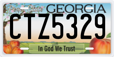 GA license plate CTZ5329