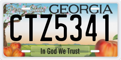 GA license plate CTZ5341