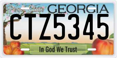 GA license plate CTZ5345