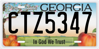 GA license plate CTZ5347
