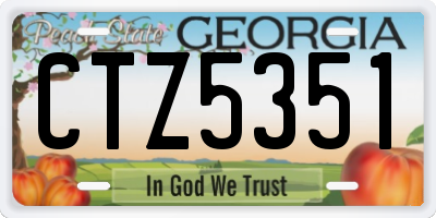 GA license plate CTZ5351
