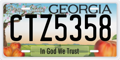 GA license plate CTZ5358