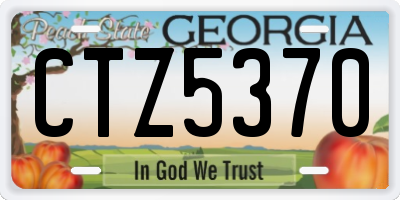 GA license plate CTZ5370