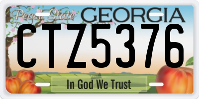 GA license plate CTZ5376