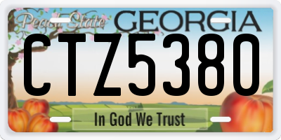 GA license plate CTZ5380