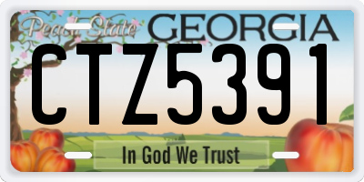 GA license plate CTZ5391