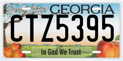 GA license plate CTZ5395