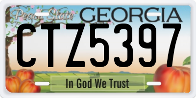 GA license plate CTZ5397