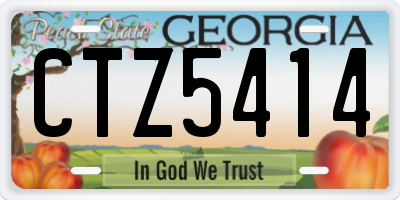 GA license plate CTZ5414
