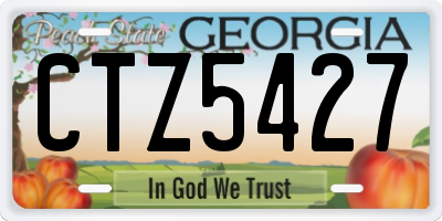 GA license plate CTZ5427